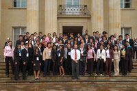 Estudiantes en el Palacio de Nariño